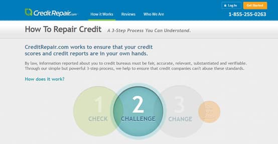 Screenshot of CreditRepair.com's Screenshot of CreditRepair.com's