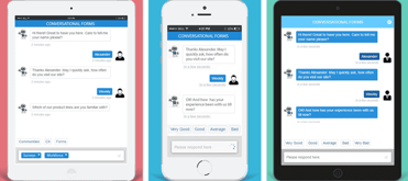 Screenshot of Conversational Forms mobile optimization Screenshot of Conversational Forms mobile optimization