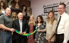 Photo of wig room ribbon cutting ceremony Photo of wig room ribbon cutting ceremony