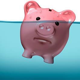 Piggy Bank Under Water Graphic Piggy Bank Under Water Graphic