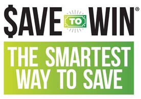 Save to Win logo and tagline Save to Win logo and tagline