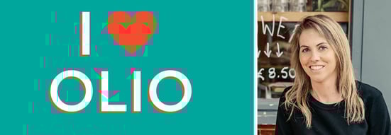 Collage of OLIO logo and Co-Founder and CEO Tessa Clarke Collage of OLIO logo and Co-Founder and CEO Tessa Clarke
