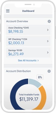Screenshot of Axos Bank app Screenshot of Axos Bank app