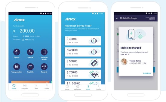 Screenshot of Airfox app on mobile devices Screenshot of Airfox app on mobile devices