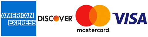Amex, Discover, Mastercard & Visa Logos