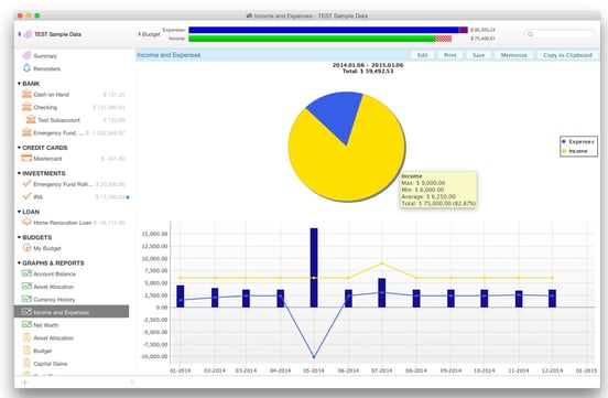 Screenshot of graph on Moneydance Screenshot of graph on Moneydance