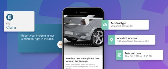 Graphic of Root app insurance claim