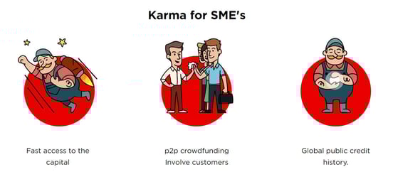 Screenshot of Karma's benefits for entrepreneurs Screenshot of Karma's benefits for entrepreneurs
