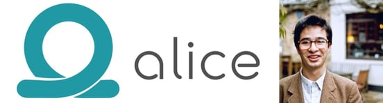 Collage of Alice logo and Product and Communications Manager Dani Ismailov Collage of Alice logo and Product and Communications Manager Dani Ismailov
