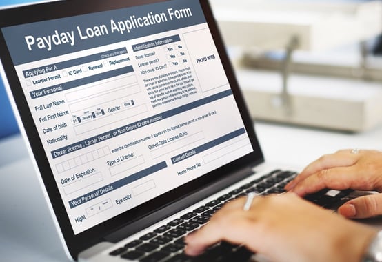 Stock photo of an online payday loan application Stock photo of an online payday loan application