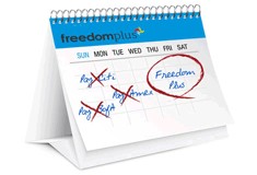FreedomPlus Calendar Graphic