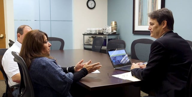 Photo of Jim Droske with Illinois Credit Services clients