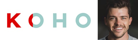 KOHO logo and Founder Daniel Eberhard
