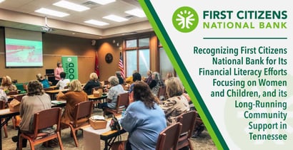 First Citizens National Bank Supports Smart Women And Smart Kids First Citizens National Bank Supports Smart Women And Smart Kids
