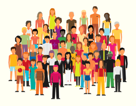 Group of Diverse People Illustration Group of Diverse People Illustration