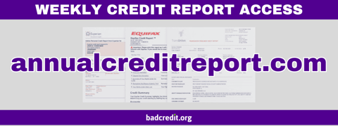 Weekly credit report access Weekly credit report access