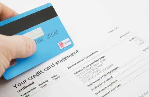 Photo of a Credit Card Statement