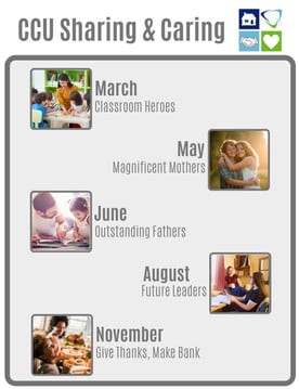 Consumers Credit Union Caring & Sharing schedule Consumers Credit Union Caring & Sharing schedule