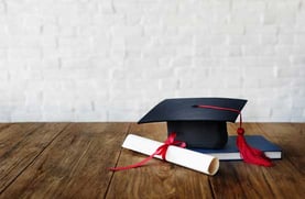 Mortarboard and Diploma