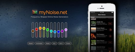 Screenshot of myNoise banner Screenshot of myNoise banner