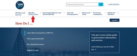 USA.gov Screenshot