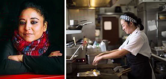 Photo of La Cocina entrepreneurs Bini Pradhan and Nite Yun Photo of La Cocina entrepreneurs Bini Pradhan and Nite Yun