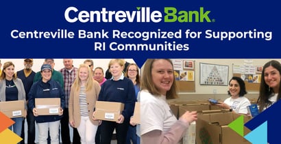 Centreville Bank Recognized For Supporting Ri Communities