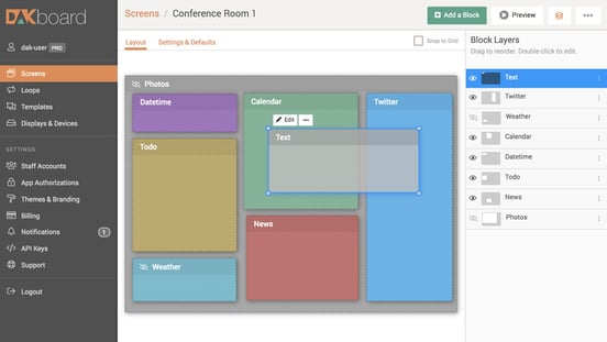 Screenshot of DAKboard dashboard Screenshot of DAKboard dashboard
