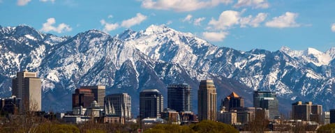 Salt Lake City and Mountains