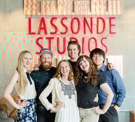 Photo of group at Lassonde Studios Photo of group at Lassonde Studios