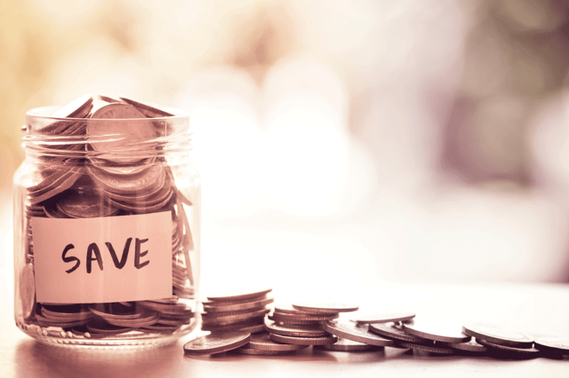 Photo of a savings jar Photo of a savings jar