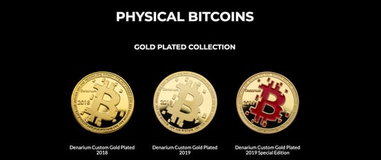Screenshot of Denarium physical Bitcoins Screenshot of Denarium physical Bitcoins