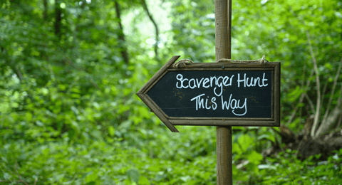 Photo of a Scavenger Hunt Sign