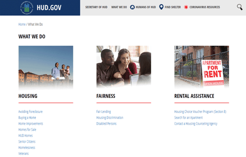 Hud.gov website
