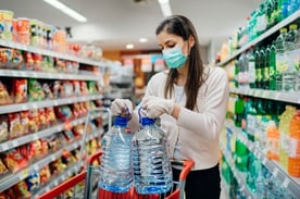 Woman Shopping Wearing a Mask