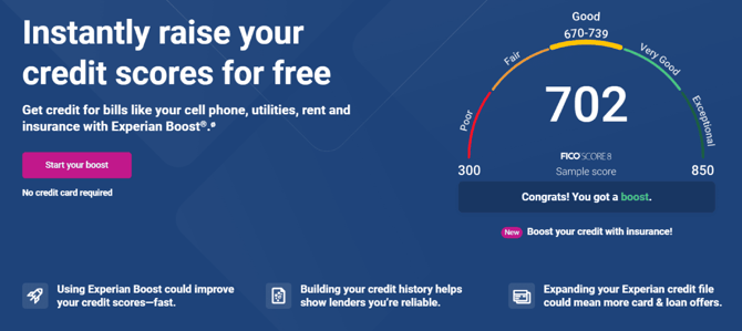 Experian Boost benefits