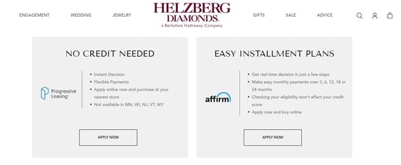 Helzberg Diamonds Screenshot