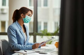 Woman Wearing a Face Mask Woman Wearing a Face Mask