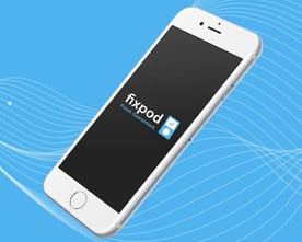 Fixpod logo on phone