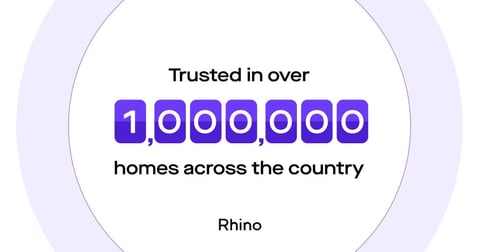 Rhino trusted in one million homes graphic