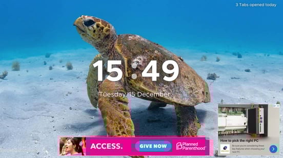 The Gener8 tabs interface The Gener8 tabs interface