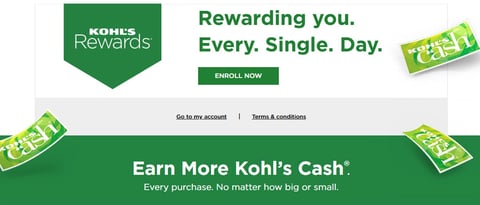 Screenshot of Kohl's Rewards Program Screenshot of Kohl's Rewards Program