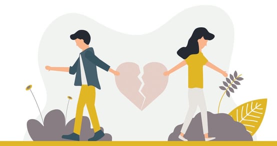 Couple Divorcing Graphic