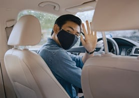 Lyft Driver Wearing a Mask