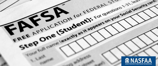 Screenshot of FAFSA application