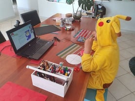 Child Taking an Online Class Child Taking an Online Class