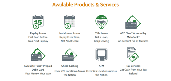 ACE Products and Services ACE Products and Services