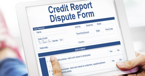 Credit Report Dispute Form on an iPad