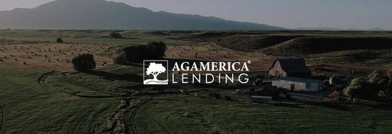 AgAmerica logo with farm in background