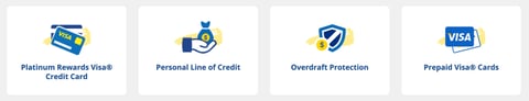 Screenshot from the Royal Credit Union website